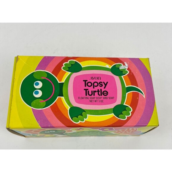 Vintage Avon Topsy Turtle Floating  Soap Dish And Soap NEW - Picture 4 of 4